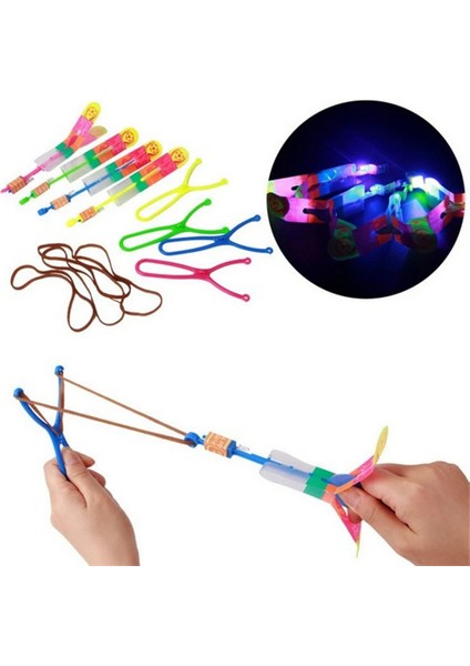 1 Adet 10/adet LED Aydınlatma Yukarı Aydınlık Oyuncak Uçan Sapan Uçan Oyuncaklar Oyuncaklar Noel Dekor Işık Hızla Hızlı Mancınık (Yurt Dışından)