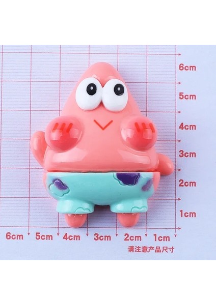Pdx-2pcs Karikatür Spongebobs Patrick Serisi Reçine Yama Dıy Krem Gule Saç Aksesuarları Telefon Kılıfı Kawaii Dekoratif Aydınlık Malzeme Oyuncak (Yurt Dışından)