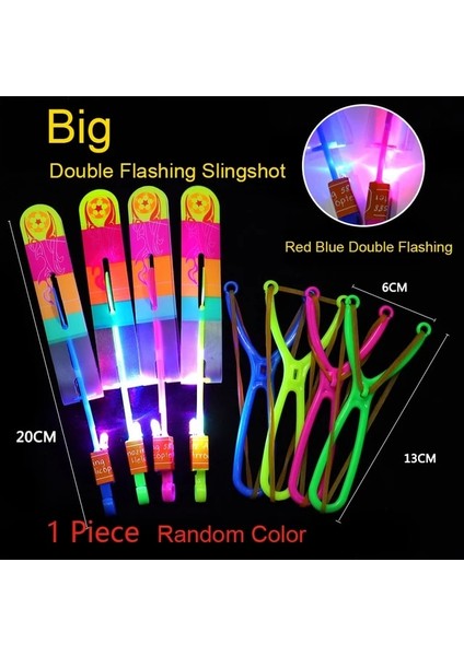 Büyük 1 Parça Uçan LED Işık Oyuncak Lastik Bant Mancınık Aydınlık Oyuncaklar Helikopter Uçan Oyuncak Flaş Işığı Lastik Bant Mancınık Çocuklar Parti Hediye (Yurt Dışından)