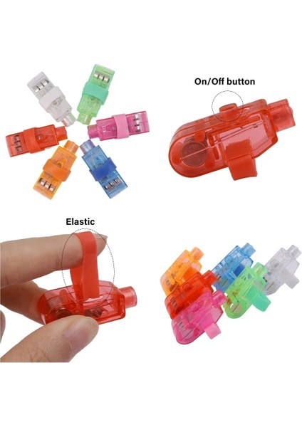 Renk Radom 1/20 Adet Çocuk LED Işıkları Parmak Yüzük Aydınlık Oyuncaklar Karanlıkta Parlayan Yanıp Sönen Halka Sahne Light Up Oynarken Parti Malzemeleri (Yurt Dışından)