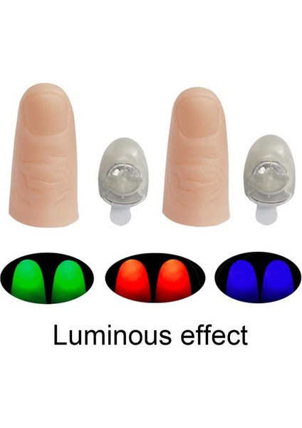 01 2 Adet Başparmak LED Işık Up Oyuncaklar Çocuklar Büyülü Trick Sahne Komik Yanıp Sönen Parmaklar Fantastik Parlayan Oyuncaklar Çocuk Aydınlık Hediyeler (Yurt Dışından) fırsatları