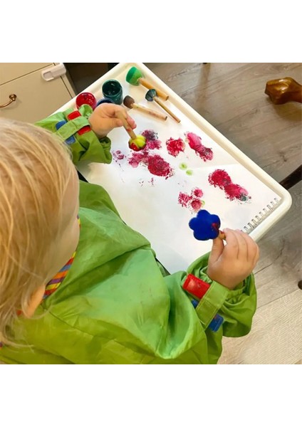 O Yürümeye Başlayan Sünger Damga Fırça Setleri Çiçek Çizim Oyuncaklar Çocuklar Çocuklar Için Eğitici Grafiti Boya Fırçası Erkek Kız Boyama Aracı (Yurt Dışından) modelleri