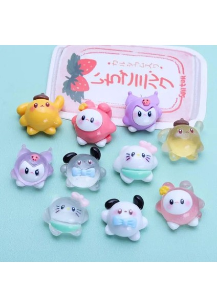 Pochacco1 10 Adet Sanrios Yuvarlak Şekil Kuromi Kittys Purin Köpek Melodi Pochacco Reçine Aydınlık Aksesuarları Dıy Dekoratif Malzemeler Yama Oyuncak (Yurt Dışından) modelleri