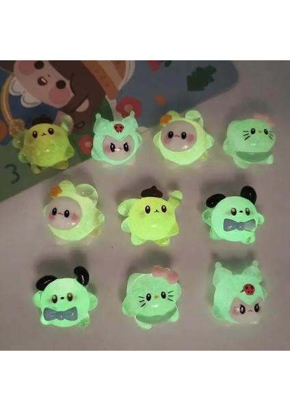 My Melody1 10 Adet Sanrios Yuvarlak Şekil Kuromi Kittys Purin Köpek Melody Pochacco Reçine Aydınlık Aksesuarları Dıy Dekoratif Malzemeler Yama Oyuncak (Yurt Dışından) fırsatları