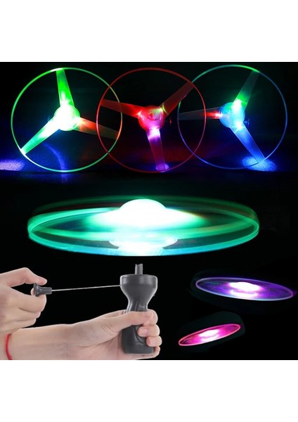 B-Rastgele Renk-1 Adet Aydınlık Çekme Tel Uçan Daire Oyuncaklar Çocuk Açık Dönen Uçan Oyuncak LED Işık Flaş Uçan Ufo Çocuklar Erken Öğrenme Oyunları (Yurt Dışından) modelleri