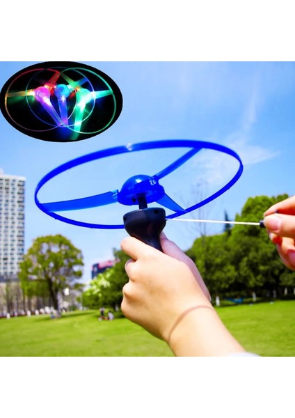 B-Rastgele Renk-1 Adet Aydınlık Çekme Tel Uçan Daire Oyuncaklar Çocuk Açık Dönen Uçan Oyuncak LED Işık Flaş Uçan Ufo Çocuklar Erken Öğrenme Oyunları (Yurt Dışından) fırsatları