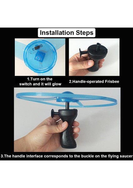 B-Rastgele Renk-1 Adet Aydınlık Çekme Tel Uçan Daire Oyuncaklar Çocuk Açık Dönen Uçan Oyuncak LED Işık Flaş Uçan Ufo Çocuklar Erken Öğrenme Oyunları (Yurt Dışından) indirimleri