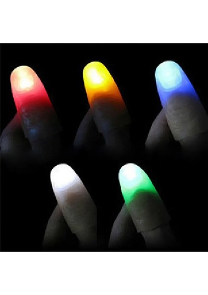 2 Adet Rastgele Renk 2 Adet Light-Up Başparmak LED Parmak Işığı Yanıp Sönen Parmaklar Sihir Sahne Kızdırma Oyuncaklar Çocuk Çocuklar Aydınlık Hediyeler (Yurt Dışından)