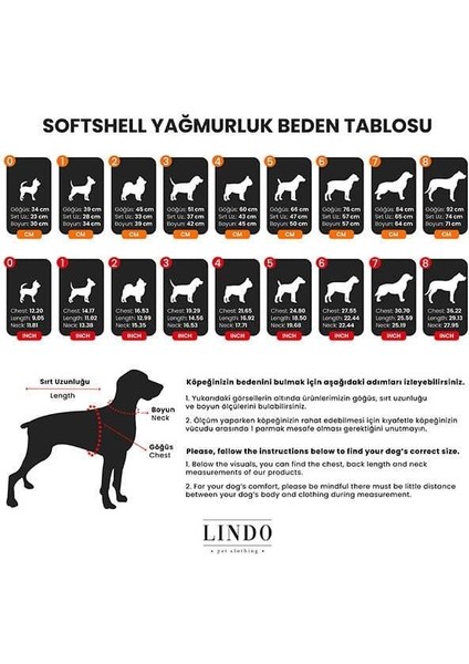 Softshell Red Stripe Köpek Yağmurluğu Kırmızı Beden 8