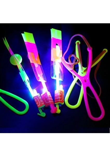 1 Adet Kuş Ok 1 Adet Açık Flaş Sapan Oyuncaklar LED Gece Lambası Çocuklar Bebek Aydınlık Sapan Yenilik Oyuncak Elastik Helikopter Dönen Uçan Oyuncak (Yurt Dışından)