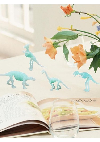 12 Adet 12 Adet Karanlıkta Glow Dinozor Oyuncak Aydınlık Dinozor Modeli Şekil Oyuncak Dekorasyon Parti Favor Doğum Günü Hediyesi Çocuklar Için (Yurt Dışından)