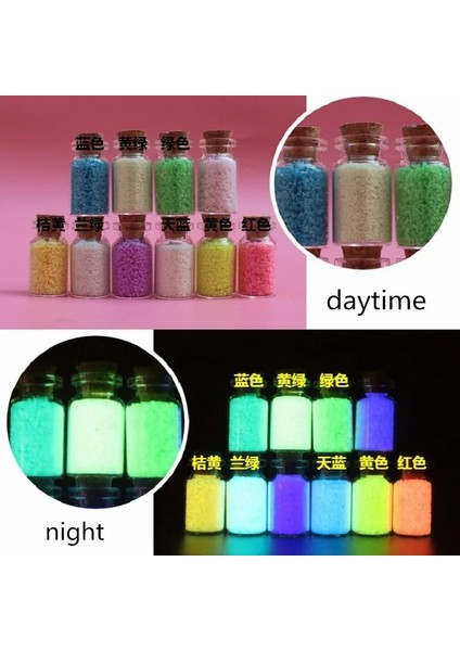 Kırmızı Gündüz 10G Karanlıkta Glow Aydınlık Parti Parlak Gece Parlayan Kum Boya Oyuncaklar Yıldız Şişe Dıy Floresan Çocuklar Için Noel Hediyesi (Yurt Dışından) modelleri