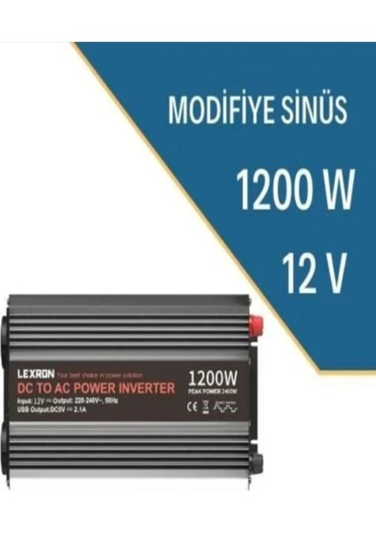 Modifiye Sinüs Inverter 1200W-12V