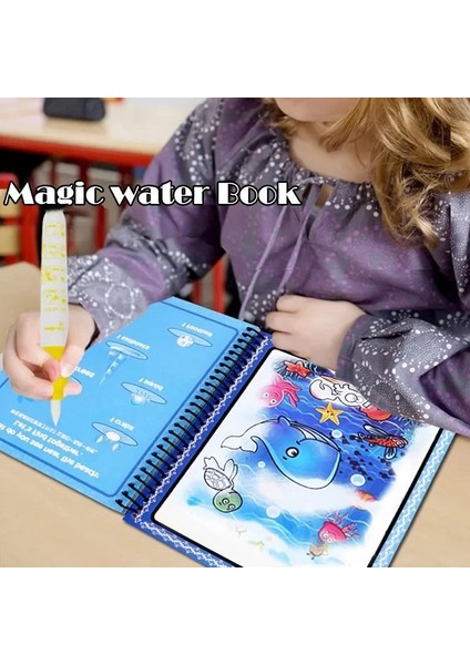 1 Kalem Çocuk Sihirli Su Çizim Kitabı Yeniden Kullanılabilir Boyama Kitabı Boyama Çizim Oyuncaklar Duyusal Erken Eğitim Montessori Oyuncaklar Çocuklar Için (Yurt Dışından) fırsatları