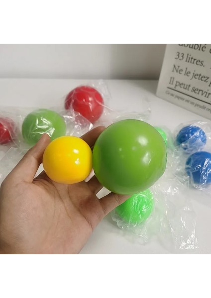 45MM Kırmızı Parlamaz 1 Adet Sopa Duvar Topu Dekompresyon Oyuncak Topu Yapışkan Squash Topu Emme Yapışkan Hedef Topu Yakalama Atma Aydınlık Top Çocuk Oyuncakları (Yurt Dışından)