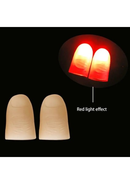 Kırmızı Işık 2 Adet/takım Sihirli Işıklı Parmak Oyuncakları Bir Çift LED Yanıp Sönen Başparmak Trick Sahne Çocuk Yetişkinler Için Cadılar Bayramı Partisi Oyuncakları Hediyeler (Yurt Dışından) fırsatları