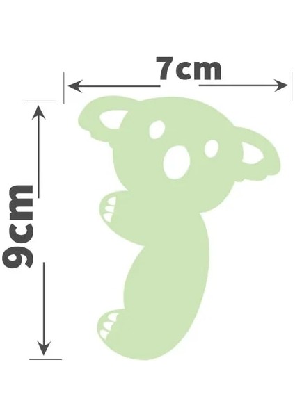 Mavi Koala Mavi Işıltılı Boya Karikatür Anahtarı Duvar Sticker Karanlıkta Parlayan Kedi Floresan Peri Ay Yıldız Çocuk Ev Ipucu Dekorasyon Oyuncaklar (Yurt Dışından)