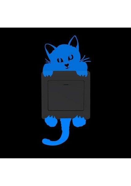 Mavi Koala Mavi Işıltılı Boya Karikatür Anahtarı Duvar Sticker Karanlıkta Parlayan Kedi Floresan Peri Ay Yıldız Çocuk Ev Ipucu Dekorasyon Oyuncaklar (Yurt Dışından) indirimleri