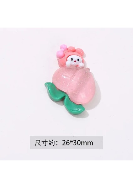 My Melody 10 Adet Anime Sanrios Aydınlık Meyve Serisi Kawaii Reçine Yama Dıy Telefon Kılıfı Delik Ayakkabı Saç Aksesuarları Dekorasyon Malzemesi Oyuncaklar (Yurt Dışından)