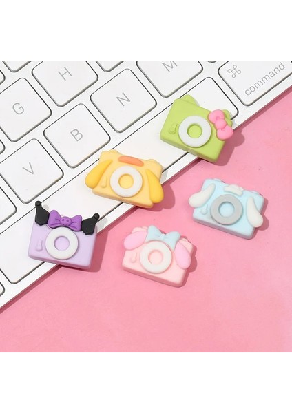 Ygg-10 Adet 10 Adet Kawaii Sanrios Karikatür Küçük Kamera Şekli Aydınlık Reçine Dıy Dekor Küpe Telefon Kabuk Yama Saç Aksesuarları Takı Oyuncak (Yurt Dışından) modelleri