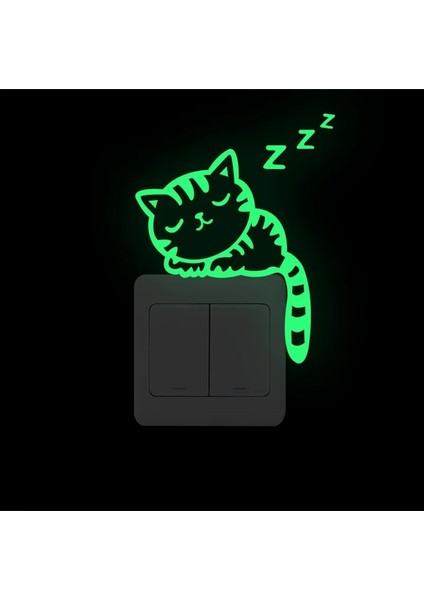 Zürafa Yeşil Floresan Peri Ay Yıldızlar Çocuk Ev Ipucu Dekorasyon Oyuncaklar Aydınlık Boya Karikatür Anahtarı Duvar Sticker Karanlıkta Glow Kedi (Yurt Dışından) fiyatları