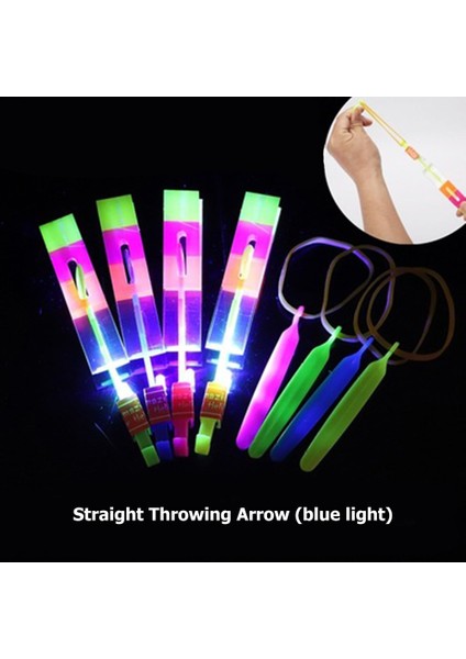 2pcs Yeni 1-3pcs Inanılmaz Işık Oyuncak Ok Roket Helikopteri Uçan Oyuncak LED Işık Oyuncaklar Parti Eğlenceli Hediyeler Lastik Bant Mancınık Aydınlık Oyuncak (Yurt Dışından)