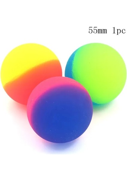 55MM 1 Adet 42/45/55MM Aydınlık Çocuk Oyuncak Topu Renkli Çocuk Zıplayan Top Kauçuk Çocuk Spor Oyunları Elastik Atlama Topları Açık Oyuncak (Yurt Dışından)