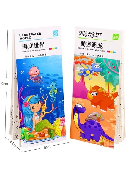 1 Adet Kalem 20 Sayfa Yürüyor Boyama Kitabı Sihirli Boya Su Boyama Oyuncak Karikatür Denizkızı Prenses Dinozor Cep Suluboya Kitap Ayracı (Yurt Dışından)