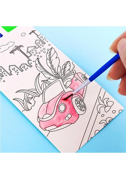 1 Adet Kalem 20 Sayfa Yürüyor Boyama Kitabı Sihirli Boya Su Boyama Oyuncak Karikatür Denizkızı Prenses Dinozor Cep Suluboya Kitap Ayracı (Yurt Dışından)