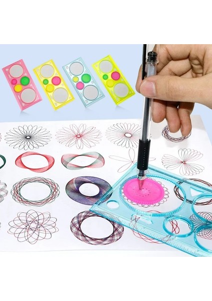 1 Adet 1 Adet Boyama Çok Fonksiyonlu Ilginç Bulmaca Spirograph Plastik Çocuk Çizim Cetvel Oyuncak Başlangıç Çalışma Yeteneğini Geliştirebilir (Yurt Dışından)