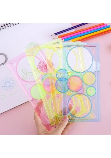 1 Adet 1 Adet Boyama Çok Fonksiyonlu Ilginç Bulmaca Spirograph Plastik Çocuk Çizim Cetvel Oyuncak Başlangıç Çalışma Yeteneğini Geliştirebilir (Yurt Dışından)