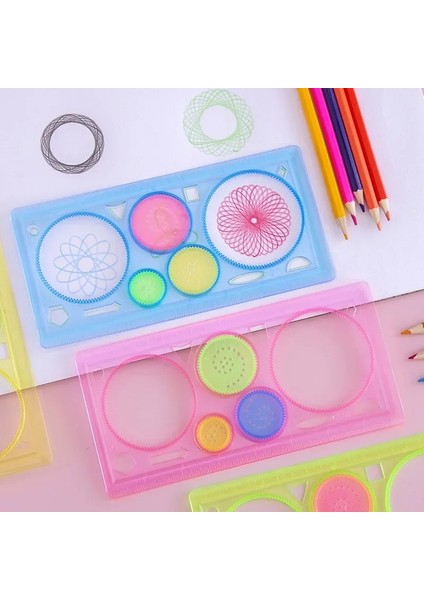 1 Adet 1 Adet Boyama Çok Fonksiyonlu Ilginç Bulmaca Spirograph Plastik Çocuk Çizim Cetvel Oyuncak Başlangıç Çalışma Yeteneğini Geliştirebilir (Yurt Dışından)
