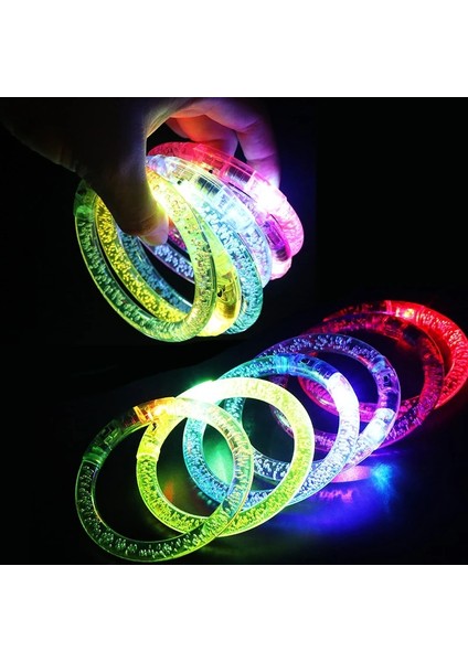 1 Adet Rastgele Renk B Yanıp Sönen LED Bilezik Light Up Akrilik Bileklik Parti Bar Noel Aydınlık Bilezik Çocuklar Için Aydınlık Oyuncaklar DS39 (Yurt Dışından)