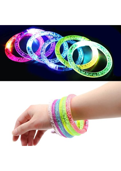 1 Adet Rastgele Renk B Yanıp Sönen LED Bilezik Light Up Akrilik Bileklik Parti Bar Noel Aydınlık Bilezik Çocuklar Için Aydınlık Oyuncaklar DS39 (Yurt Dışından)
