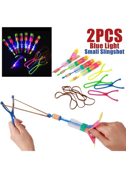 2pcs Yeni 1-3pcs Inanılmaz Işık Oyuncak Ok Roket Helikopteri Uçan Oyuncak LED Işık Oyuncaklar Parti Eğlenceli Hediyeler Lastik Bant Mancınık Aydınlık Oyuncak (Yurt Dışından)