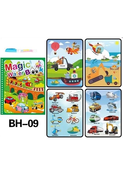 Trafik B Sihirli Su Çizim Kitabı Yeniden Kullanılabilir Boyama Kitabı Boyama Çizim Oyuncaklar Montessori Duyusal Erken Eğitim Oyuncaklar Çocuklar Için (Yurt Dışından)