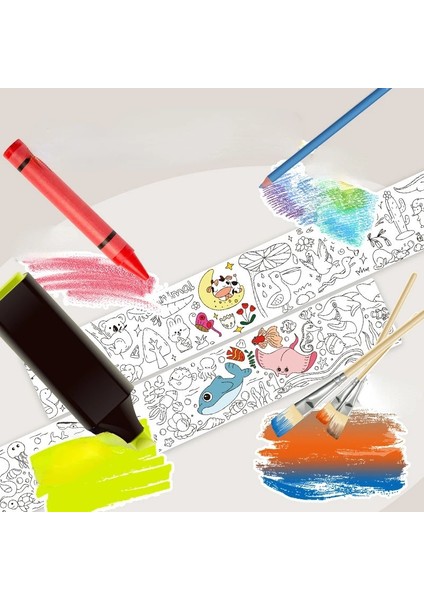 29 Çocuk Çizim Rulo Yapışkan Renk Dolum Kağıdı Graffiti Kaydırma Boyama Kağıt Rulo Çocuklar Için Hediye Dıy Boyama Eğitici Oyuncaklar (Yurt Dışından) fırsatları