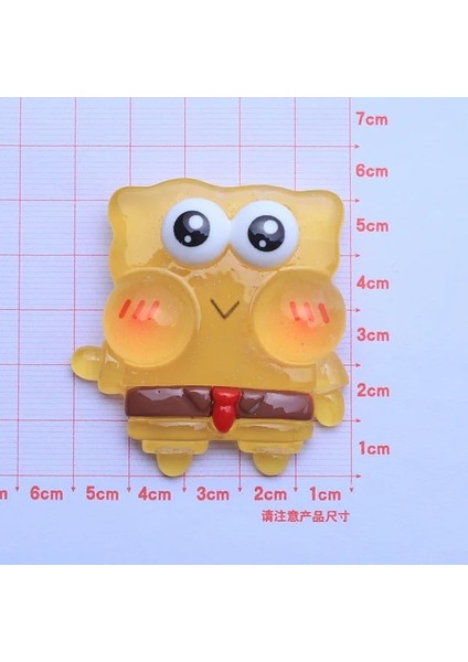 Hmbb-Yg-2pcs Karikatür Spongebobs Patrick Serisi Reçine Yama Dıy Krem Gule Saç Aksesuarları Telefon Kılıfı Kawaii Dekoratif Aydınlık Malzeme Oyuncak (Yurt Dışından)