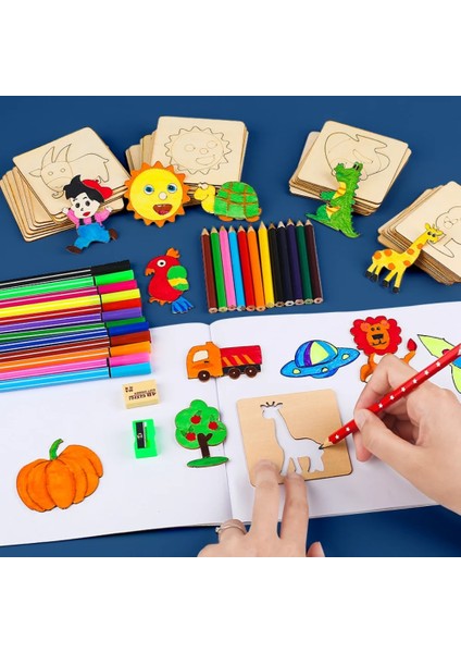 3 Kalem Rastgele Renk 10/20 Adet Montessori Çocuk Oyuncakları Çizim Oyuncaklar Ahşap Dıy Boyama Şablon Şablonlar Öğrenme Eğitici Oyuncaklar Çocuklar Için Hediye (Yurt Dışından) fiyatları