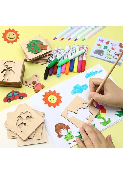 3 Kalem Rastgele Renk 10/20 Adet Montessori Çocuk Oyuncakları Çizim Oyuncaklar Ahşap Dıy Boyama Şablon Şablonlar Öğrenme Eğitici Oyuncaklar Çocuklar Için Hediye (Yurt Dışından) modelleri