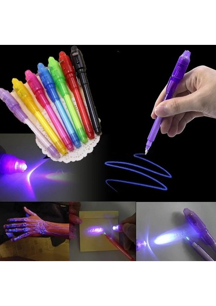 Siyah Aydınlık Işık Kalem Sihirli Mor 2 In 1 Uv Siyah Işık Combo Çizim Görünmez Mürekkep Kalem Öğrenme Eğitim Oyuncaklar Çocuk Için (Yurt Dışından) fiyatları
