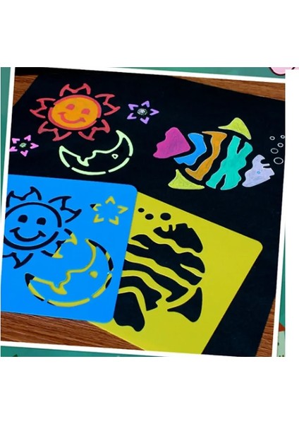 H-11 6pcs/lot.apple Limon Üzüm Meyve Şablonu Şablon Çocuklar Sanat Tahtası Erken Öğrenme Eğitici Oyuncak Parti Iyilik 14X15CM 18 Tasarım (Yurt Dışından)