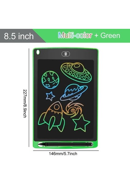 Yeşil Renkli 8.5/12 Inç LCD Çizim Tahtasında Yazma Tablet Haneli Sihirli Tahta Sanat Boyama Aracı Çocuk Oyuncakları Beyin Oyunu Çocuk En Iyi Hediye (Yurt Dışından)