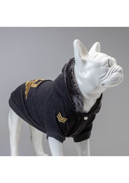 Army General Sweatshirt Köpek Kıyafeti Antrasit Beden 1