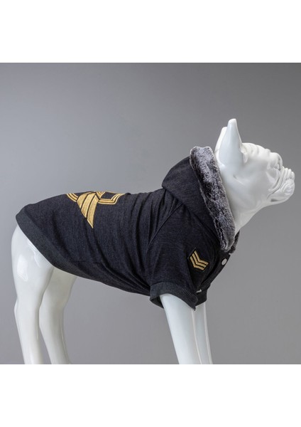 Army General Sweatshirt Köpek Kıyafeti Antrasit Beden 1