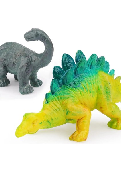 Dıy Boyama 3D Boyama Mini Hayvan Dinozor Pterosaur Stegosaurus Ankylosaurus Modeli Çizim Grafiti Çocuk Çocuk Oyuncakları (Yurt Dışından)