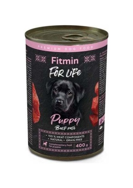 Fitmin For Life Biftekli Pate Yavru Konserve Köpek Maması 400 gr