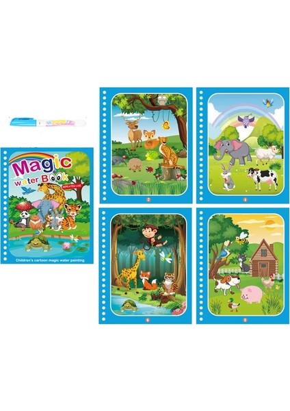 Hayvan Çocuk Erken Eğitim Montessori Oyuncaklar Sihirli Su Çizim Kitabı Yeniden Kullanılabilir Boyama Kitabı Boyama Çizim Oyuncaklar Çocuklar Için Hediye (Yurt Dışından)