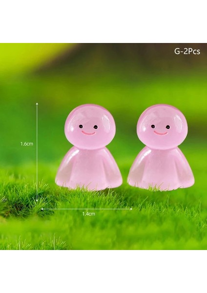 G 2/5 Adet Dollhouse Aydınlık Güneş Işığı Bebek Süs Mini Renkli Çizgi Film Bebeği Mikro Peyzaj Dekorasyon Minyatür Oyuncak (Yurt Dışından)