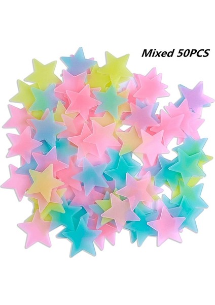 50 Adet-Karışık-Yıldız 100 Adet/torba 3 cm Karanlıkta Glow Oyuncaklar Aydınlık Yıldız Çıkartmalar Yatak Odası Kanepe Floresan Boyama Oyuncak Pvc Çıkartmalar Çocuk Odası (Yurt Dışından)